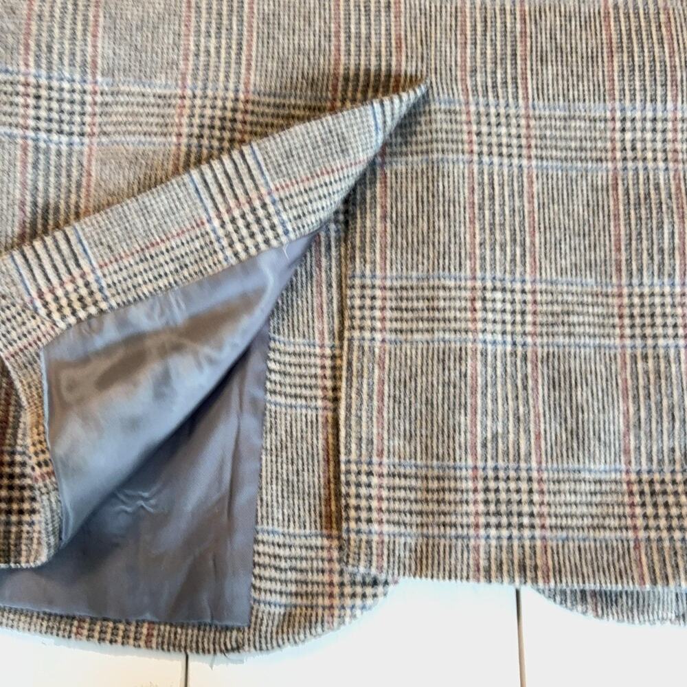 Jos A Bank Blazer Mens 42C Brown Plaid Camelhair Tweed Sport Coat Notch Lapel - Picture 12 of 14